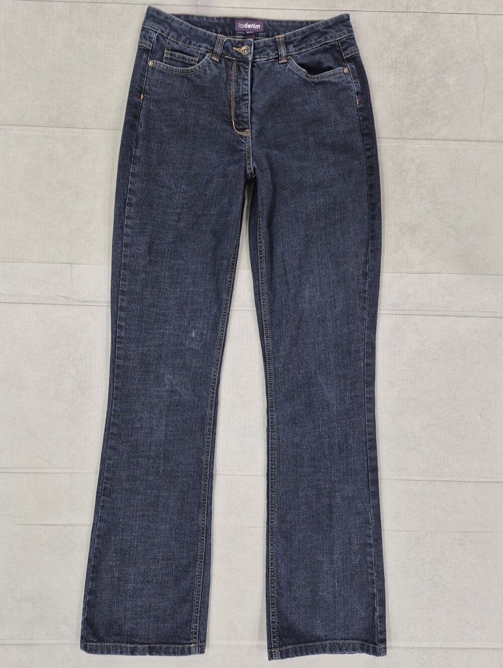 ItsDenim jeans women's 6 Tall 36L dark wash bootcut stretch tummy control panel